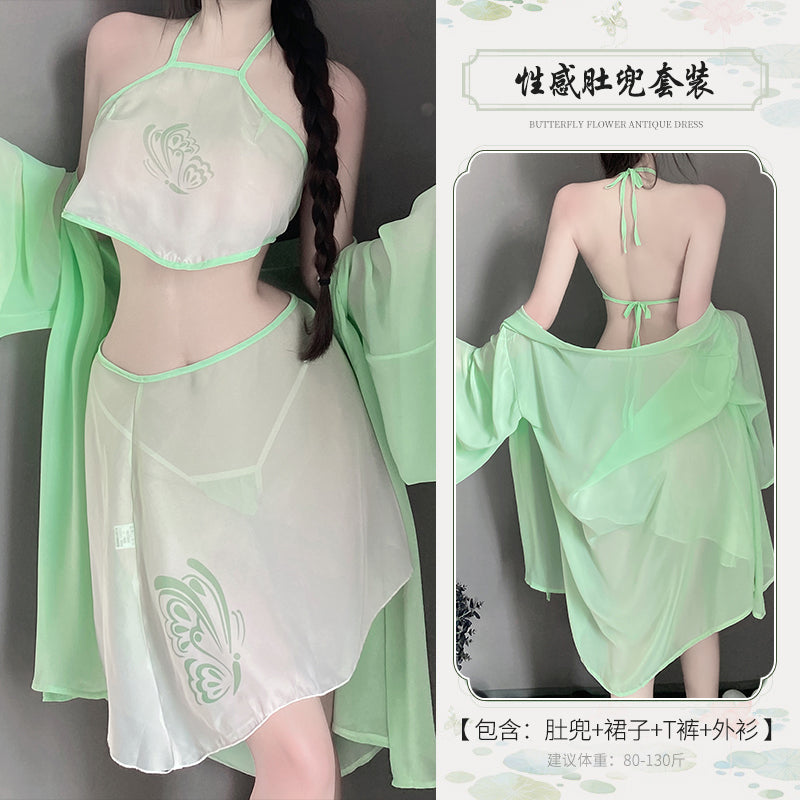 性感情趣内衣睡衣汉服古风肚兜纯欲风火辣制服透视睡裙