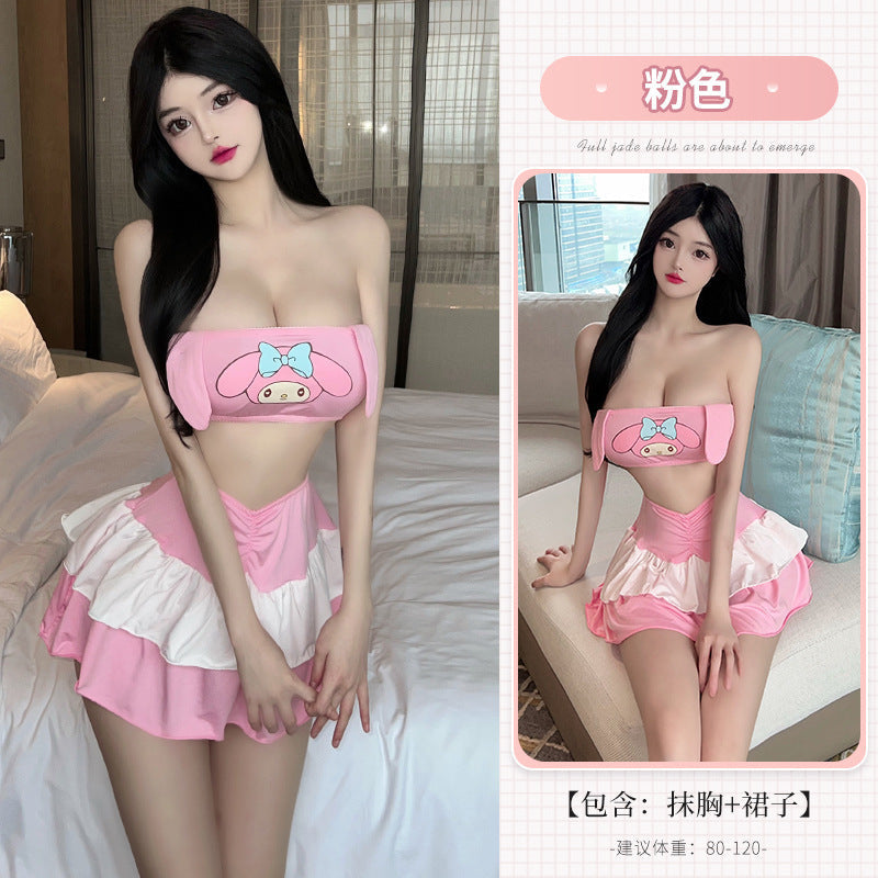 二次元萌妹可爱美诱惑纯欲性感制服套装