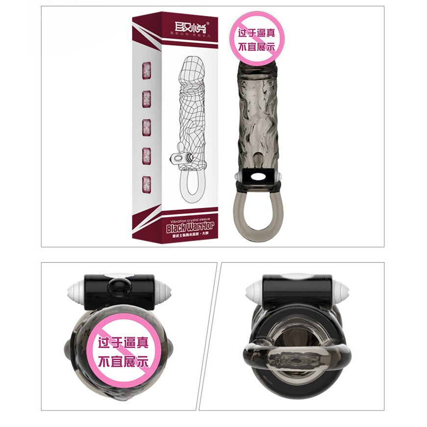 QUYUE黑武士延时加长加粗震动水晶狼牙套(多款)