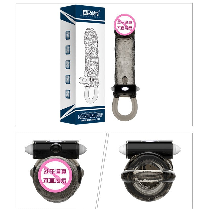 QUYUE黑武士延时加长加粗震动水晶狼牙套(多款)