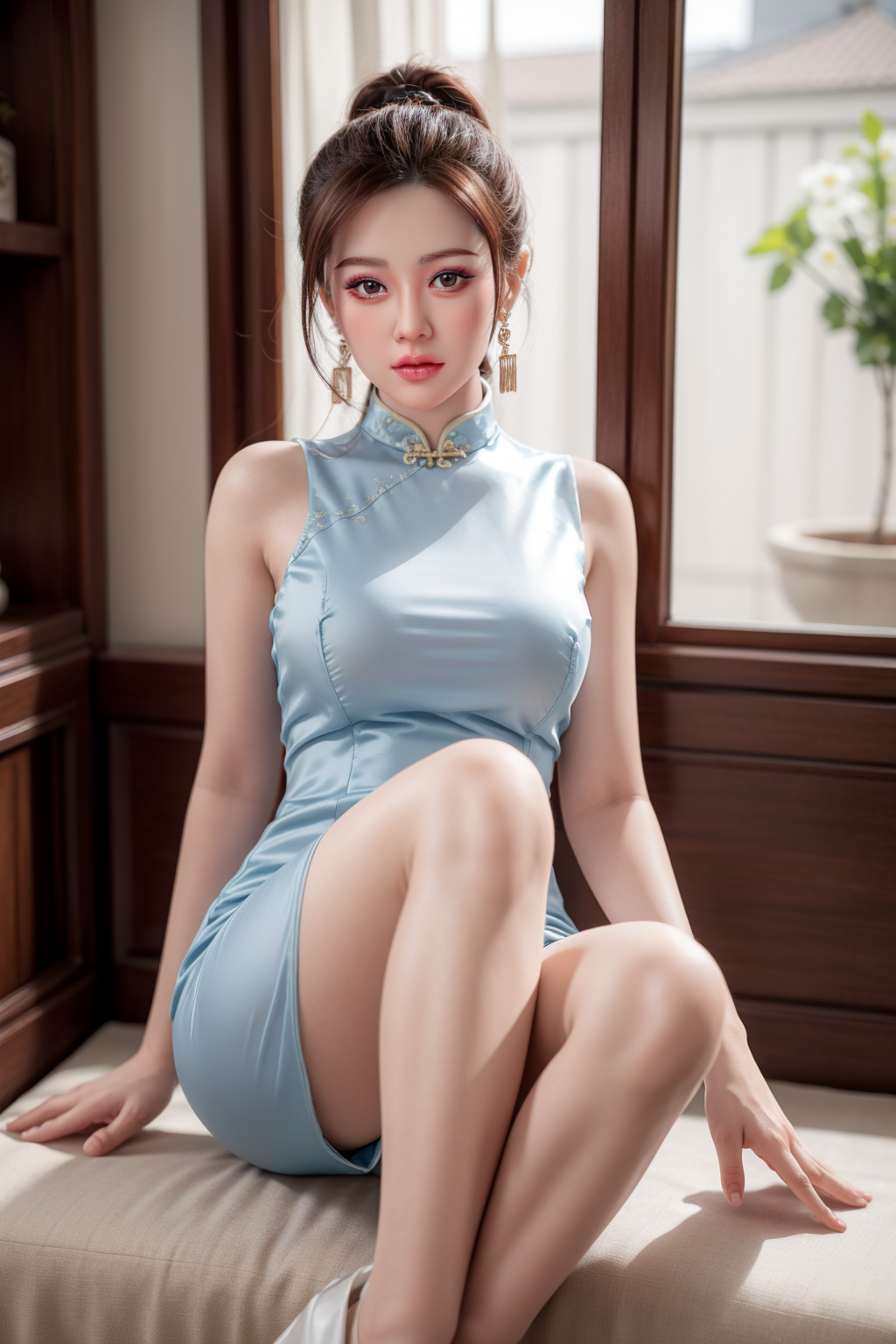 现货秒发！婉儿真人等比例168cm高+果冻柔软大胸+S级妆容硅胶头+Q弹TPE材质身体+下体夹吸+震动发音实体真人娃娃倒模