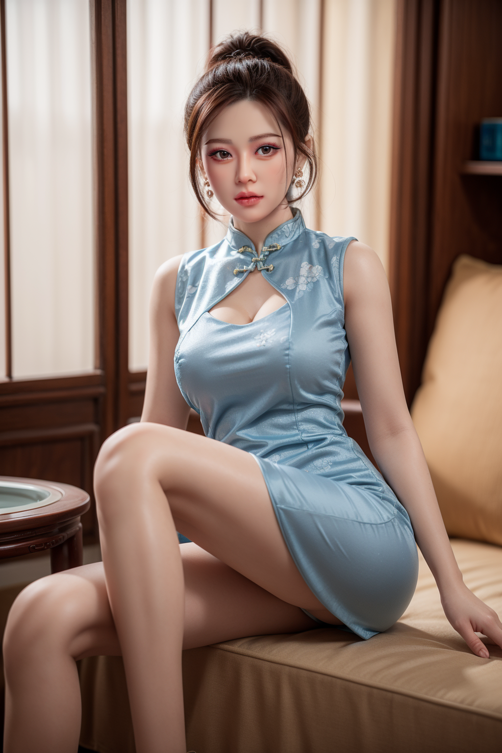 现货秒发！婉儿真人等比例168cm高+果冻柔软大胸+S级妆容硅胶头+Q弹TPE材质身体+下体夹吸+震动发音实体真人娃娃倒模