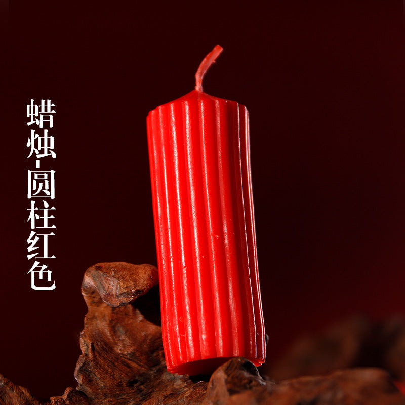 玫瑰香经典款大红色圆柱形大豆蜡基不伤肤SM滴蜡专用蜡烛