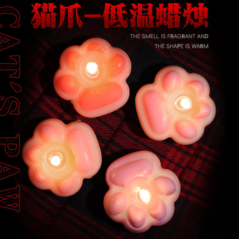 SM调教情趣浪漫粉色可爱猫爪造型低温蜡烛