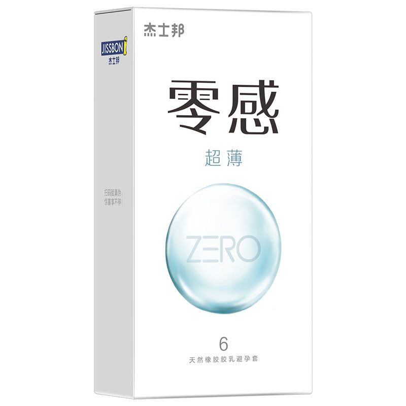 杰士邦ZERO零感超薄天然橡胶胶乳安全套6只装