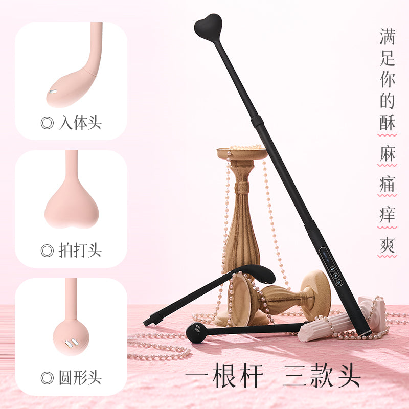 寻欢Find Her电击拍打震动亲肤硅胶撩拍震三件套调教棒