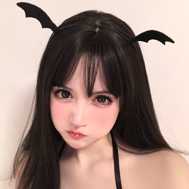 日系少女可爱发饰天使黑小恶魔翅膀发箍发卡