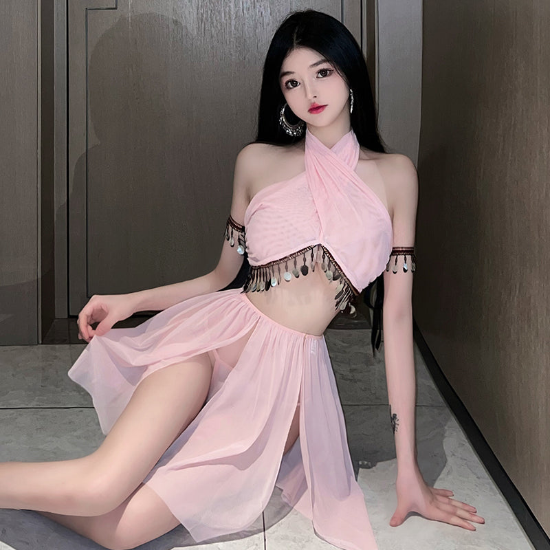 异域风情性感睡衣调情火辣床上诱惑制服套装（粉/黑/红）