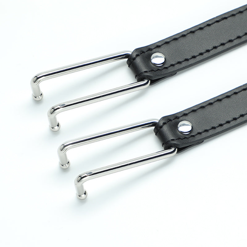 SM调教专用柔软皮革圆润光滑张口固定唾液横流皮革嘴勾