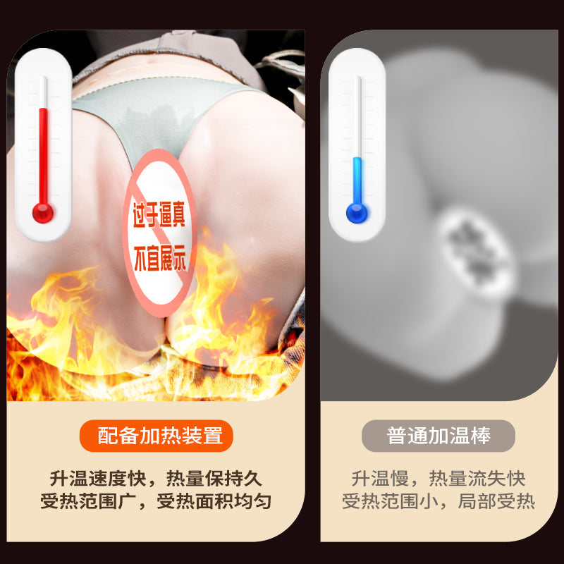 [26.03.29新品] 麻奈柚子夹吸蠕动四国语音互动快速加热美臀屁股倒模