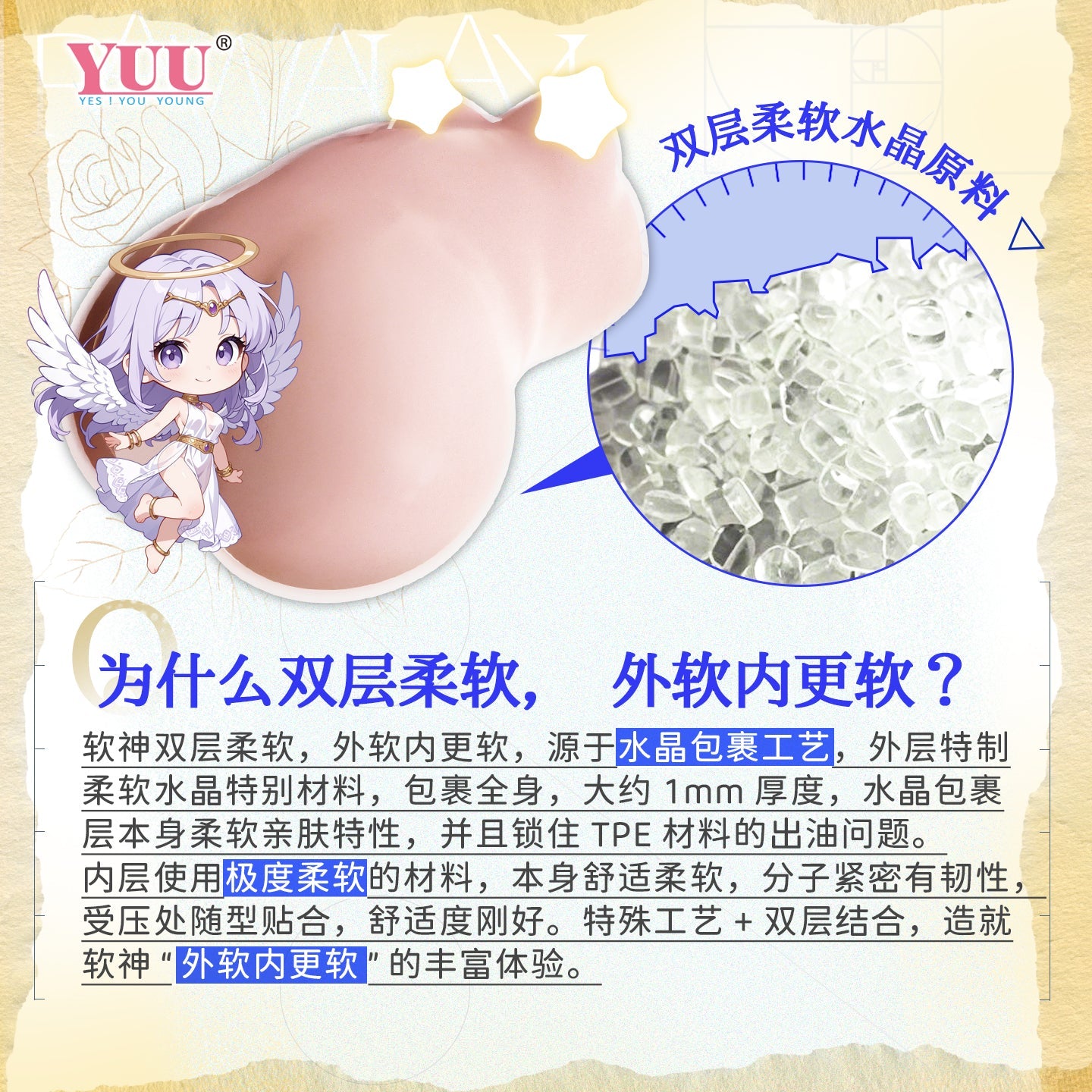 [26.04.10新品] 新手必备软神五代双层柔软水晶包裹工艺倒模手动飞机杯(三款)