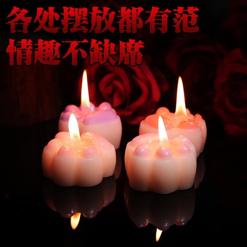 SM调教情趣浪漫粉色可爱猫爪造型低温蜡烛