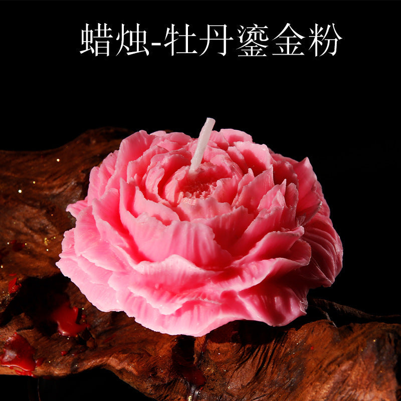 SM调教大豆蜡基42度低温不伤皮肤易清理滴蜡专用牡丹内鎏金蜡烛(红/黑/粉)
