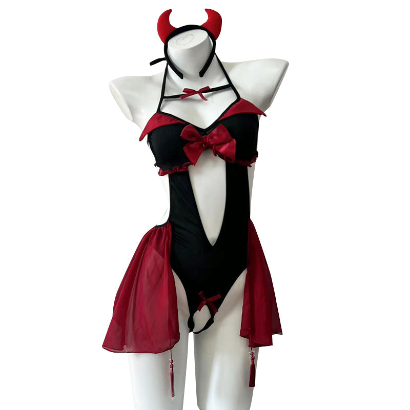 纯欲小恶魔制服套装性感连体衣诱惑魅魔战袍